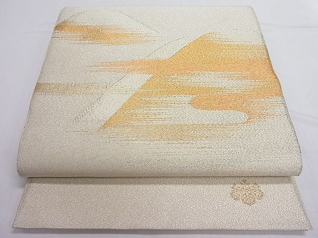 平和屋着物■太鼓柄袋帯　綴れ　エ霞遠山文　金銀糸　逸品　CAAA7146ut