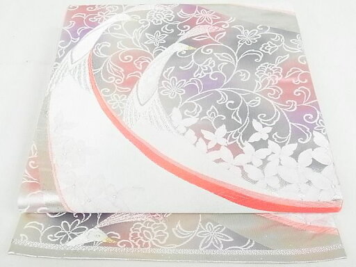 平和屋着物◎六通柄袋帯 唐織 孔雀花文 金銀糸 正絹 逸品 AAAI3065Aru 平和屋着物◎六通柄袋帯 唐織 孔雀花文 金銀糸 正絹 逸品 AAAI3065Aru