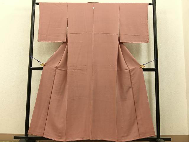 平和屋の平和屋着物■上質な色無地 ときがら茶色 正絹 逸品 BAAX6175hj｜アングル2