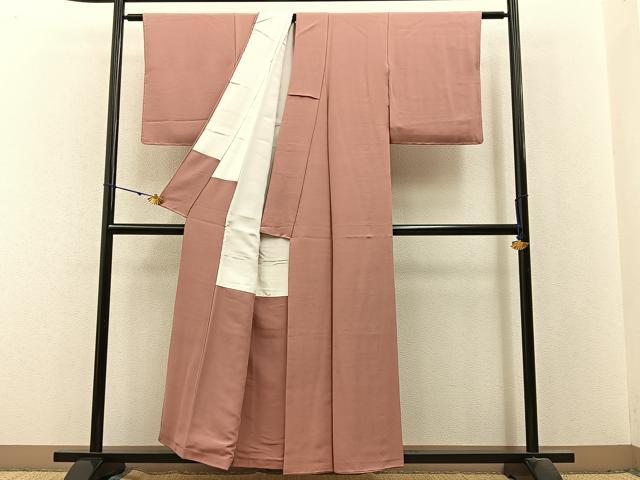 平和屋の平和屋着物■上質な色無地 ときがら茶色 正絹 逸品 BAAX6175hj｜アングル3