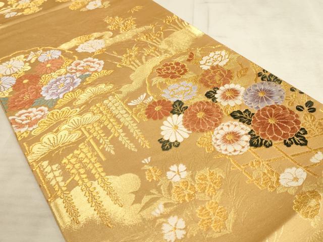 山二 扇子　蛍草・紺