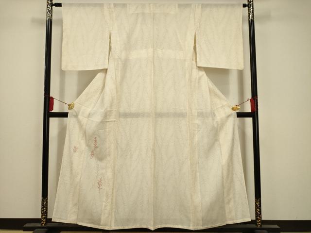 Summer Wear - 平和屋着物＊夏物　訪問着　絽　刺繍　葉尽くし　正絹　逸品　AABA5540sx