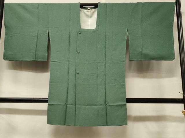 平和屋着物＃道行コート　色無地　霞地紋　薄青色　ロング丈　正絹　逸品　未使用　CABF1385in