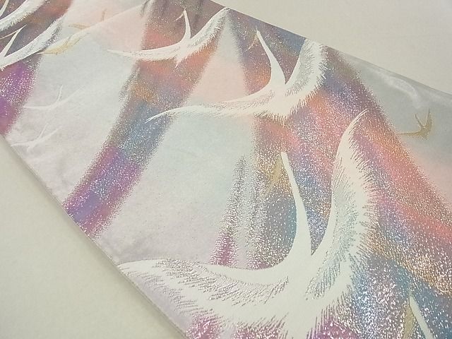 平和屋着物■六通柄袋帯　飛鳥文　金銀糸　逸品　ga1987