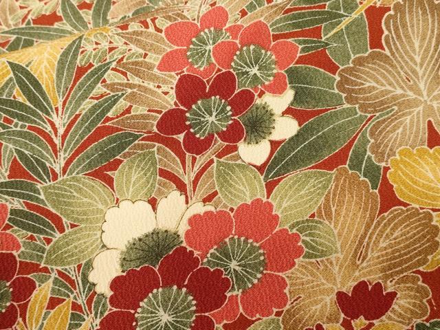 平和屋着物■上質な小紋　草花文　正絹　逸品　CAAX4288ev