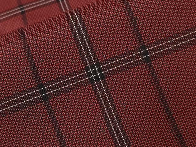 平和屋着物■本場大島紬　7マルキ　格子柄　正絹　逸品　CABA7166ev