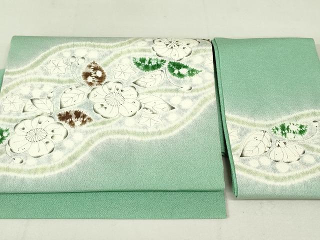 平和屋着物●染色作家　小倉淳史　つけ帯　辻が花　鬼しぼ縮緬　正絹　逸品　DAAU6585obのサムネイル