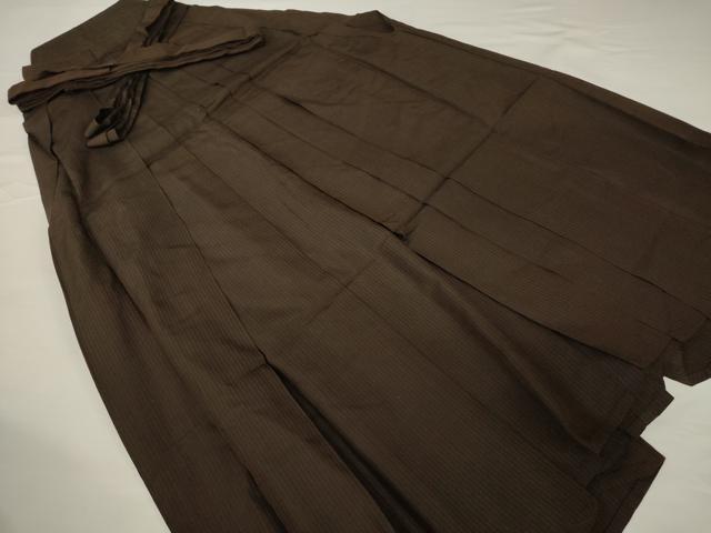 平和屋着物●男性　馬乗り袴　縞　正絹　逸品　AABF9616ck