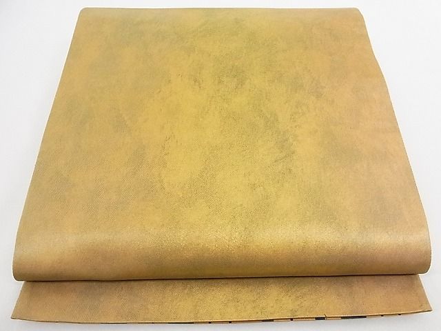 平和屋着物■六通柄袋帯 霞文 引箔 正絹 逸品 B-cy4786