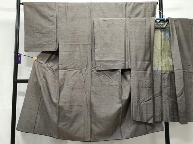 平和屋着物■男性 紬 アンサンブル 正絹 逸品 CABA7837fb