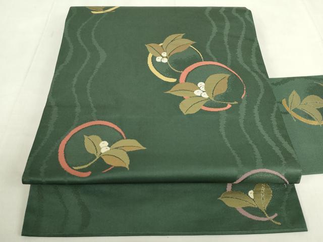 乐天商城 - 平和屋着物◎九寸名古屋帯　南天文　金糸　正絹　逸品　DABF0373ea