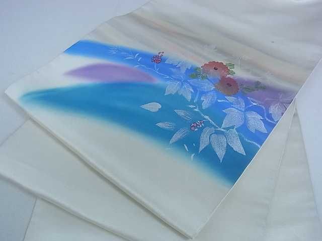 平和屋着物■六通太鼓柄袋帯　草花文　金銀糸　逸品　ar4408