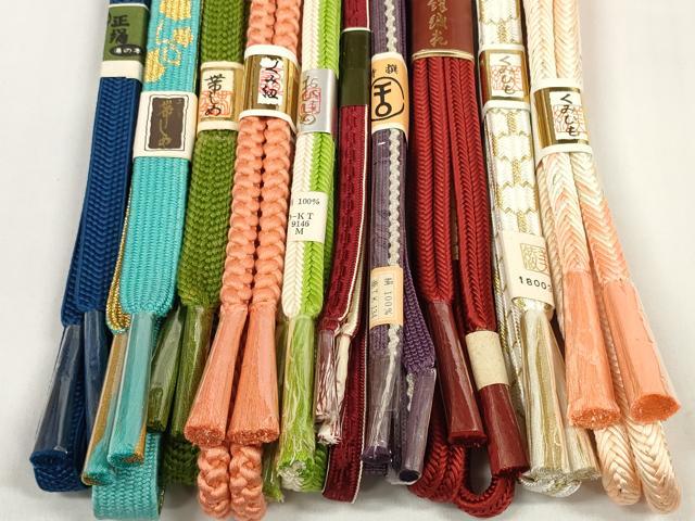 平和屋着物●和装小物　帯締め10本セット　高麗組　奈良組　冠組　亀甲組　金糸　逸品　未使用　DABC1218zzz