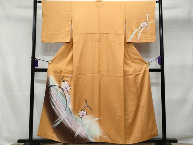 平和屋着物■訪問着　草花文　暈し染め　銀彩　正絹　逸品　CABB3894fb