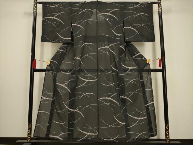 Summer Wear - 平和屋着物＊夏物　小紋　絽　露芝文　洗える着物　AABA5569sx