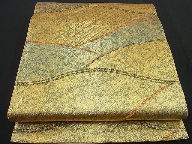 平和屋着物■六通柄袋帯　流水文　金糸　逸品　n-yc0919