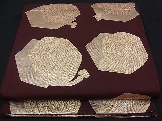 平和屋着物■六通柄袋帯　紐亀甲文　逸品　n-mz4854