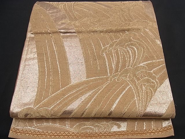 平和屋着物■六通柄袋帯 立波文 金糸 n-if1056