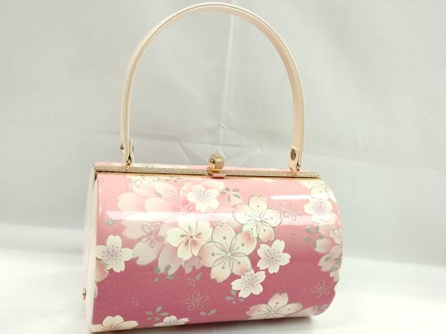平和屋着物▼和装小物　和装バッグ　ハンドバッグ　舞花文　振袖　銀彩　逸品　CABH...