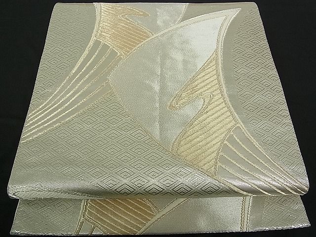 平和屋着物■六通柄袋帯　扇面吉祥文　金銀糸　逸品　ch0652