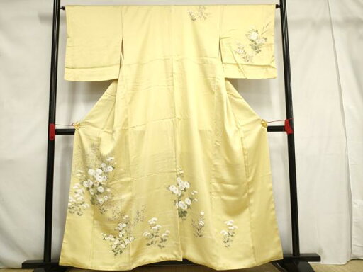 平和屋着物■訪問着 駒刺繍 流水草花文 金彩 正絹 逸品 AAAS9128pf 平和屋着物■訪問着 駒刺繍 流水草花文 金彩 正絹 逸品 AAAS9128pf