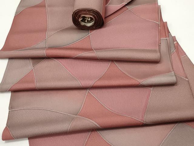 平和屋着物▼羽織・コート　反物　羽尺　地紋起こし　幾何学文様　逸品　未使用　DAAW6266we