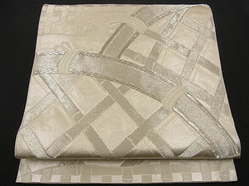 平和屋着物■六通柄袋帯 唐織 エ霞籬文 銀糸 逸品 n-wb0718 平和屋着物■六通柄袋帯 唐織 エ霞籬文 銀糸 逸品 n-wb0718