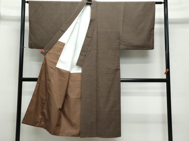 平和屋着物●男性　本塩沢　アンサンブル　蚊絣　正絹　逸品　CAAY3112vf