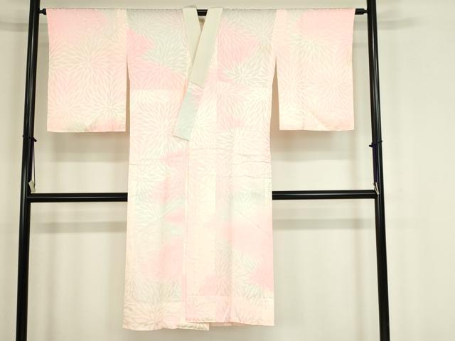 平和屋着物■長襦袢　無双仕立て　菊地紋　暈し染め　正絹　逸品　DAAI2956ox