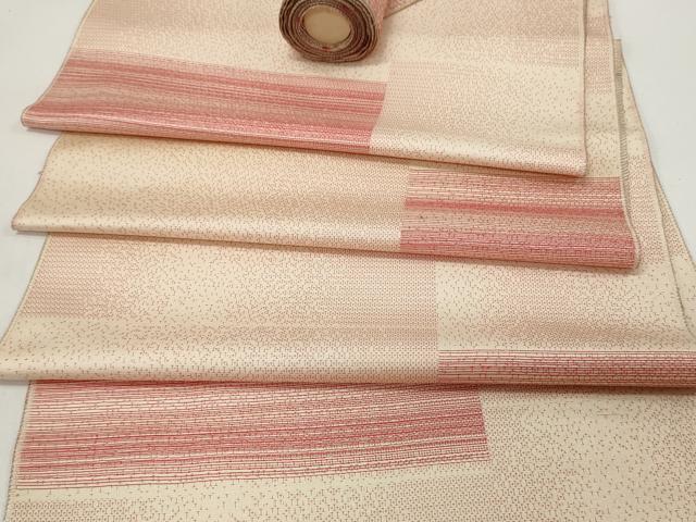 平和屋着物▼紬　反物　着尺　幾何学文様　逸品　未使用　DAAW6273we