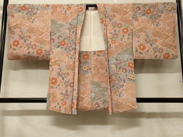 平和屋着物＃羽織　辻が花　金彩　鬼しぼ縮緬　正絹　逸品　未使用　CABF8860in