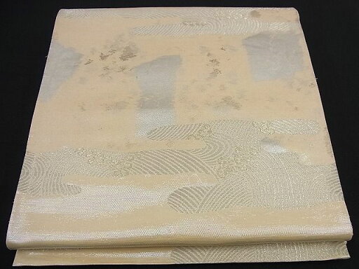 平和屋着物■六通柄袋帯 エ霞立波文 金銀糸 逸品 n-td0124 平和屋着物■六通柄袋帯 エ霞立波文 金銀糸 逸品 n-td0124