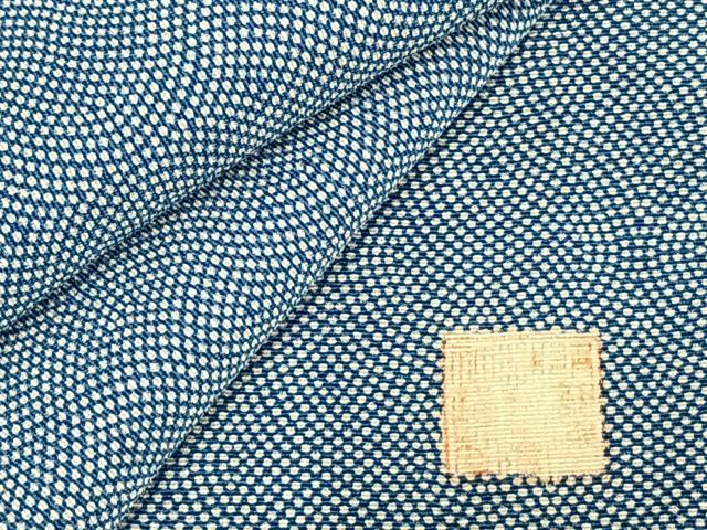 平和屋着物▽服部染工　江戸小紋　単衣　立分銅　正絹　逸品　AAAV2615fy