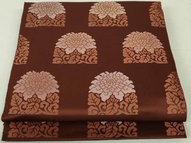 平和屋着物●西陣織　陰山織物謹製　箔屋清兵衛　全通柄袋帯　飛翔錦　牡丹作土文　正絹　逸品　DAAT0180ob