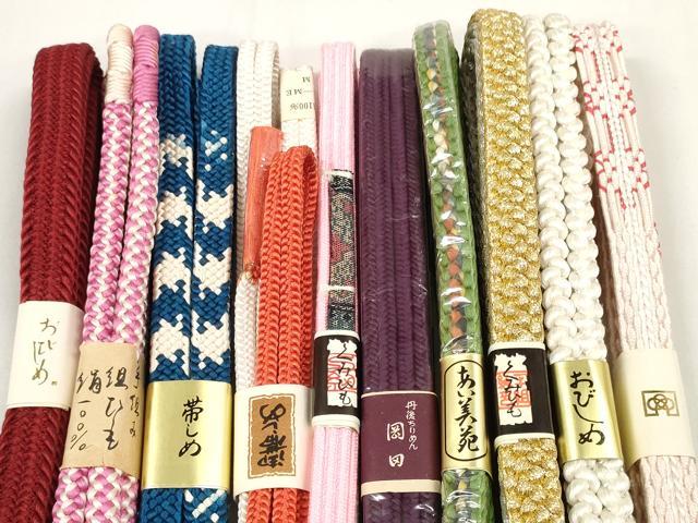 平和屋着物●和装小物　帯締め10本セット　礼装用　組紐　冠組　金銀糸　逸品　未使用　DABC1219zzz 2