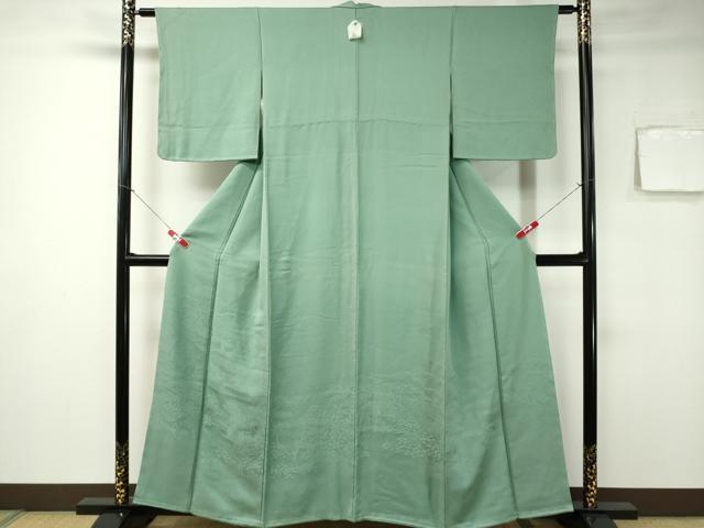 平和屋着物■豪華色留袖 風景地紋 水浅葱色 正絹 逸品 未使用 CAAQ4226ev