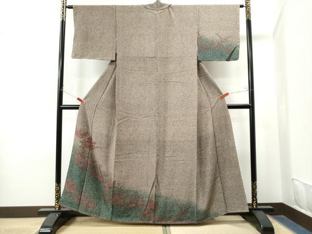 平和屋着物●訪問着　草花文　暈し染め　正絹　逸品　未使用　CAAS7548yc