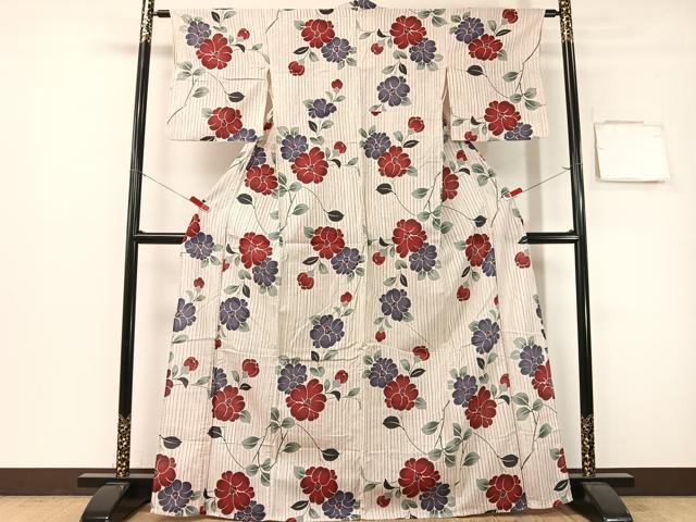 平和屋着物∴夏物 浴衣 椿 綿麻 逸品 CABG7724vp