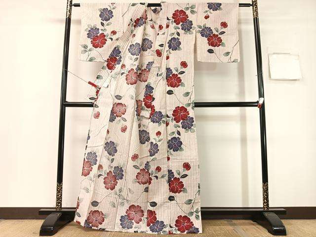 平和屋の平和屋着物∴夏物 浴衣 椿 綿麻 逸品 CABG7724vp｜アングル2