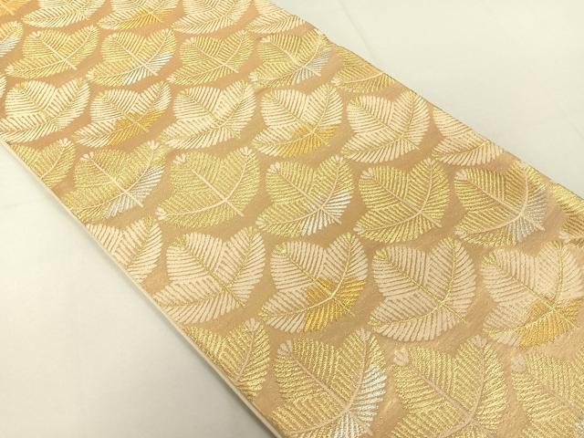 平和屋着物◎六通柄袋帯　松葉文　金銀糸　DAAL3542cd