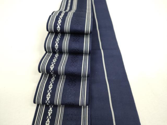 平和屋着物◎男性 本場筑前博多織 角帯 献上 井上絹織謹製 証紙付き 正絹 逸品 DAAY6129ea