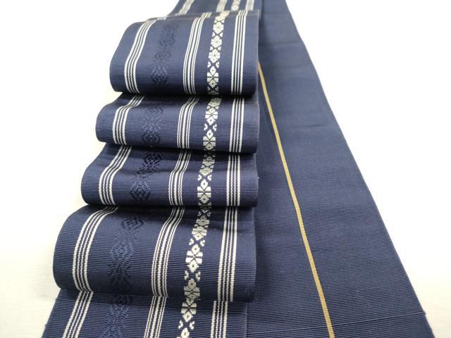 平和屋着物◎男性 本場筑前博多織 角帯 献上 証紙付き 正絹 逸品 DAAY6131ea