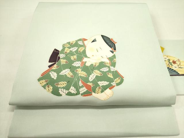 Rakuten - 平和屋着物●塩瀬　九寸名古屋帯　童子　正絹　逸品　DABE1306op