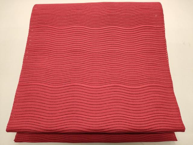 平和屋着物＊夏物　八寸名古屋帯　絽綴れ　横段文　正絹　逸品　CAAR0712eg