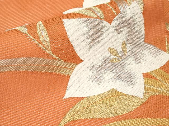 平和屋の平和屋着物＊夏物 九寸名古屋帯 唐織 桔梗 金銀糸 正絹 逸品 CABH6032tx｜アングル3