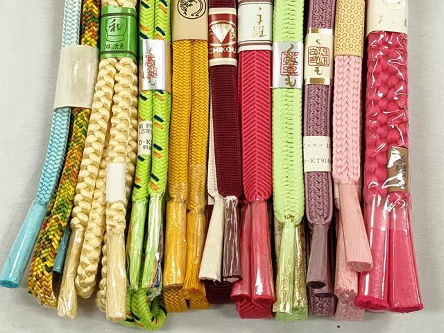 平和屋の平和屋着物●和装小物　帯締め10本セット　笹浪組　奈良組　金糸　逸品　未使用　CABK5089qe｜アングル3