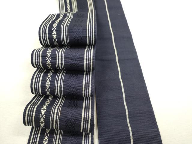 平和屋着物◎男性 本場筑前博多織 角帯 献上 井上絹織謹製 証紙付き 正絹 逸品 DAAY6134ea
