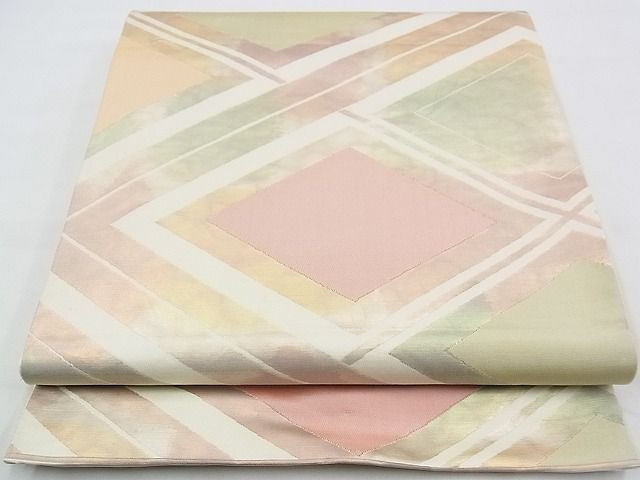 平和屋着物■六通柄袋帯　菱吉祥文　金糸　逸品　n-yc2861