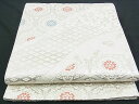 平和屋着物■六通柄袋帯 唐織 亀甲更紗花文 銀糸 逸品 n-yc2423