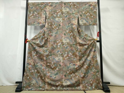 平和屋着物●上質な小紋 辻が花 金彩 ロング丈 正絹 逸品 AAAX4887nf 平和屋着物●上質な小紋 辻が花 金彩 ロング丈 正絹 逸品 AAAX4887nf